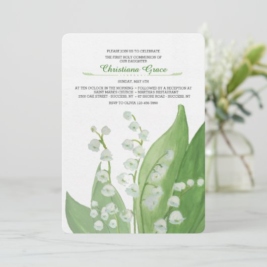 Lily van de uitnodiging van de vallei (Staand voorkant)