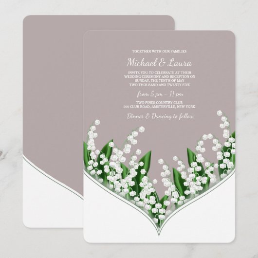 Lily van de uitnodiging van de vallei (Voorkant / Achterkant)