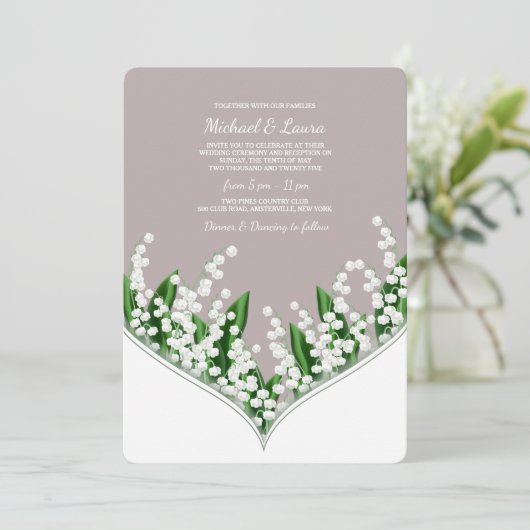 Lily van de uitnodiging van de vallei (Staand voorkant)