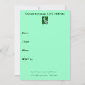 Lily van de uitnodiging van de Valley Birthday Par (Achterkant)