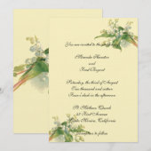 Lily van de uitnodiging voor het huwelijk van Vall (Voorkant / Achterkant)