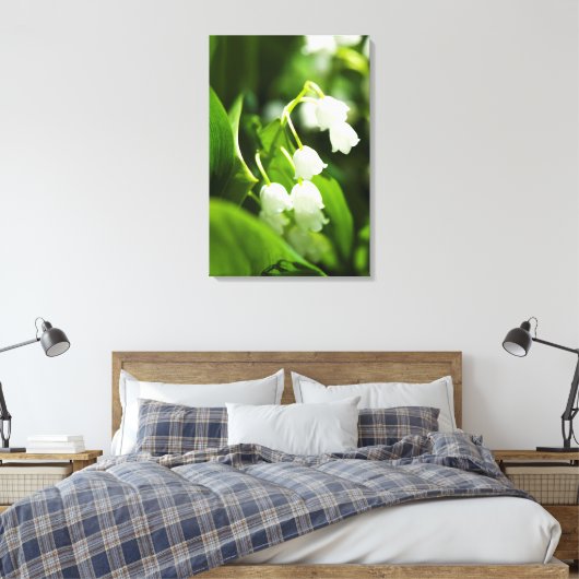 Lily van de vallebloem canvas afdruk (Insitu (Slaapkamer))