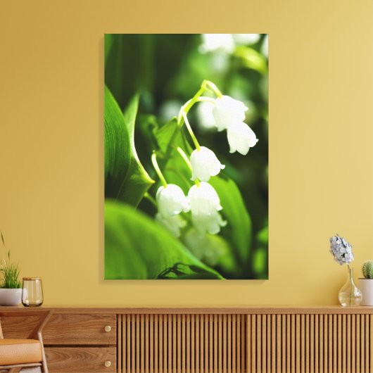 Lily van de vallebloem canvas afdruk (Insitu (Woonkamer))
