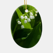 Lily van de vallebloem keramisch ornament (Achterkant)