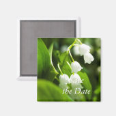 Lily van de vallebloem magneet (Voorkant / Achterkant)
