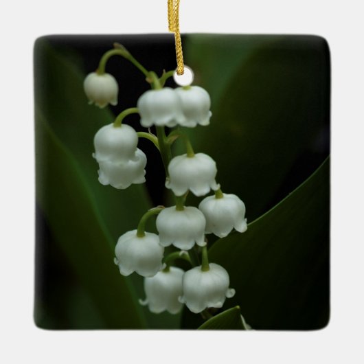 Lily van de vallei-0308 keramisch ornament (Voorkant)