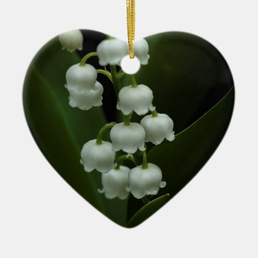 Lily van de vallei-0308 keramisch ornament (Voorkant)