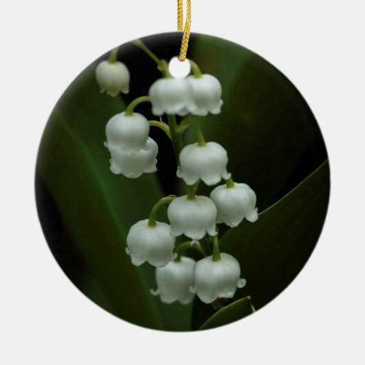 Lily van de vallei-0308 keramisch ornament (Voorkant)