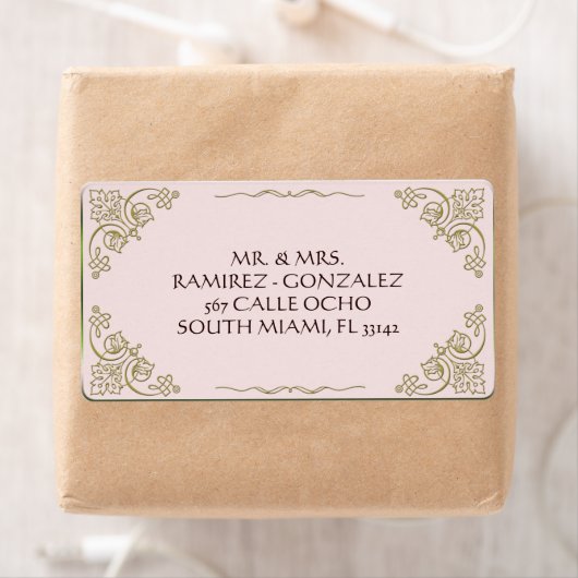 Lily van de vallei - adreslabel leeg etiket (Insitu)