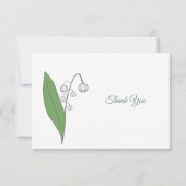 Lily van de Vallei Begrafenis Dank U Nota Kaart (Achterkant)