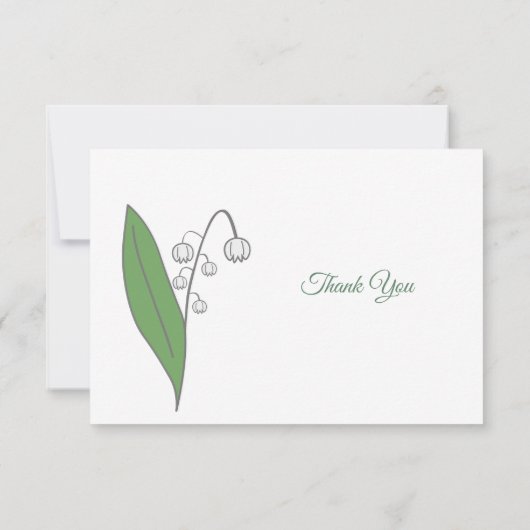 Lily van de Vallei Begrafenis Dank U Nota Kaart (Achterkant)