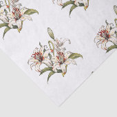 Lily van de vallei. Bloeiende oranje leliestam Tissuepapier (Detail)