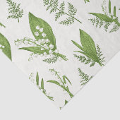 Lily van de vallei bloemen en bladeren botanisch tissuepapier (Detail)