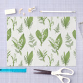 Lily van de vallei bloemen en bladeren botanisch tissuepapier (Craft)