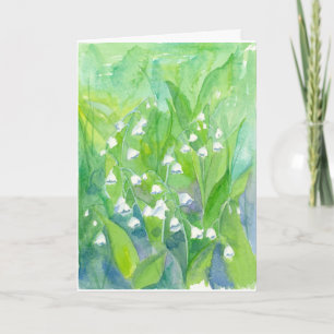Lily van de Vallei Bloemen Gelukkige Verjaardag Kaart
