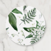 Lily van de vallei | Bloemen gouden doop Bedankjes Labels (Achterkant)