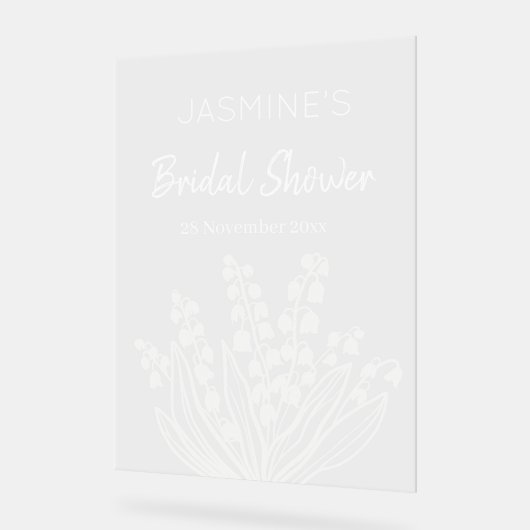 Lily van de vallei boeket Vrijgezellenfeest Acryl Bord (Hoek)