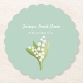 Lily van de vallei boeket Vrijgezellenfeest Kartonnen Onderzetters (Voorkant)