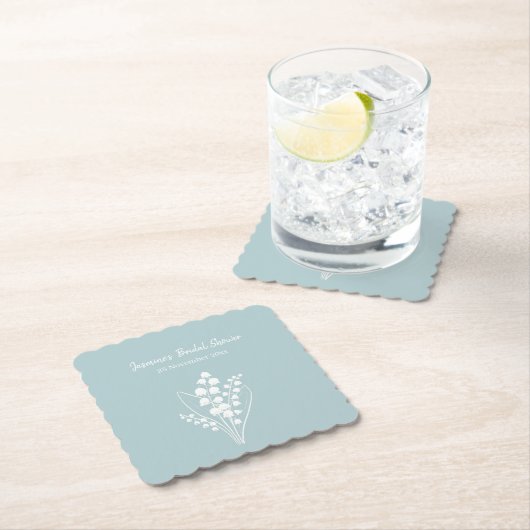 Lily van de vallei boeket Vrijgezellenfeest Kartonnen Onderzetters (Insitu)