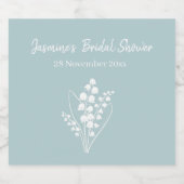 Lily van de vallei boeket Vrijgezellenfeest Likeurfles Etiket (Enkel label)