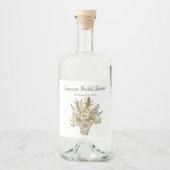 Lily van de vallei boeket Vrijgezellenfeest Likeurfles Etiket (Voorkant)