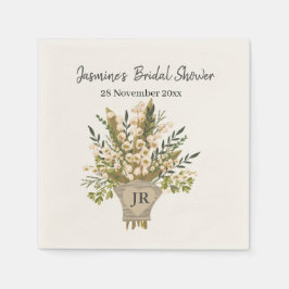 Lily van de vallei boeket Vrijgezellenfeest Servet