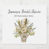 Lily van de vallei boeket Vrijgezellenfeest Sparkling Wijnetiket (Enkel label)