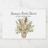 Lily van de vallei boeket Vrijgezellenfeest Sparkling Wijnetiket (Enkel label)