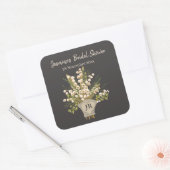 Lily van de vallei boeket Vrijgezellenfeest Vierkante Sticker (Envelop)