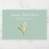 Lily van de vallei boeket Vrijgezellenfeest Voedselcontainer Etiket (Enkel label)