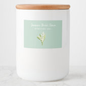 Lily van de vallei boeket Vrijgezellenfeest Voedselcontainer Etiket (Voorkant)