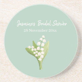 Lily van de vallei boeket Vrijgezellenfeest Zandsteen Onderzetter