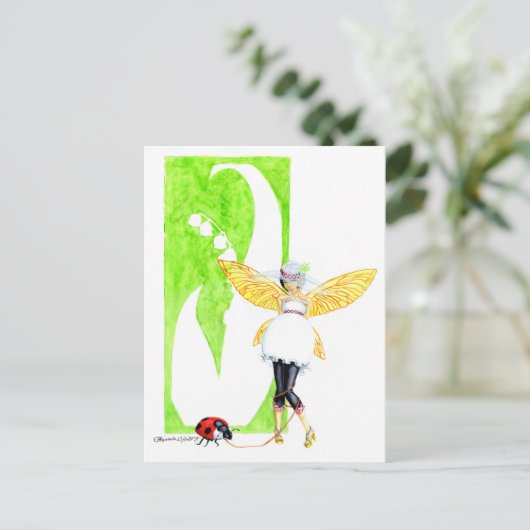 Lily van de vallei briefkaart (Staand voorkant)