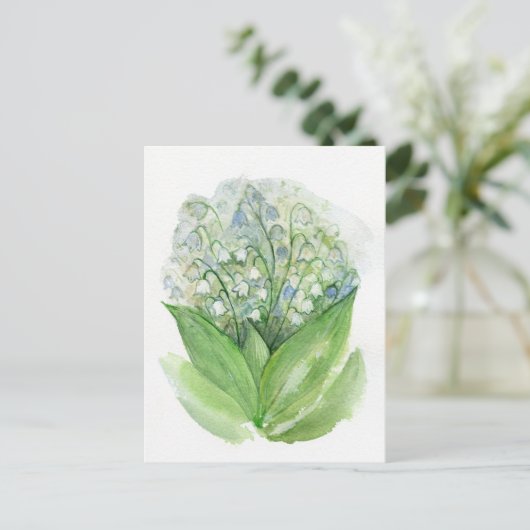Lily van de vallei briefkaart (Staand voorkant)