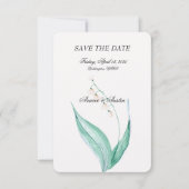 Lily van de Vallei Bruiloft Save The Date (Voorkant)