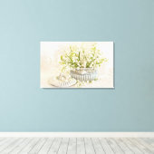 Lily van de vallei canvas afdruk (Insitu (Houten vloer))