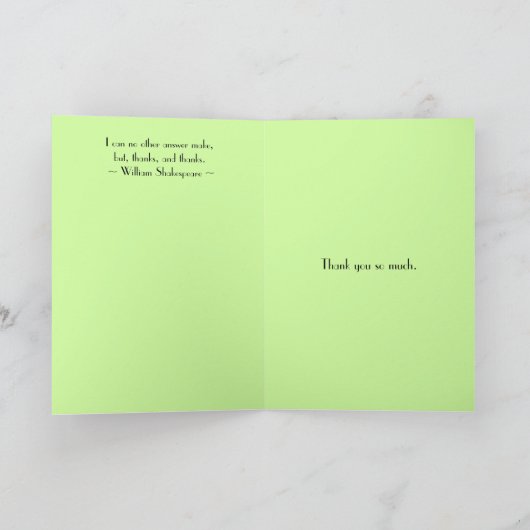 Lily van de vallei Dank U Bedankkaart (Binnen)