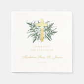 Lily van de vallei | Doopsel met bloemen Servet (Voorkant)