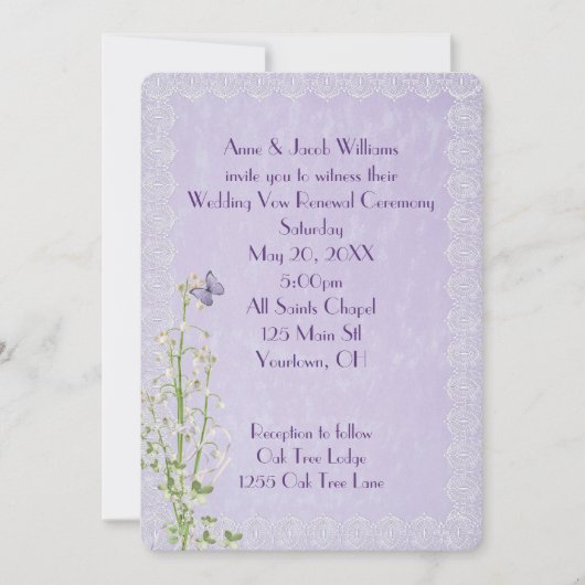 Lily van de vallei en de bruiloft kaart (Voorkant)