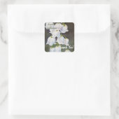 LILY VAN DE VALLEI EN ROOD LIEVEHEERSBEESTJE DANK  VIERKANTE STICKER (Tas)