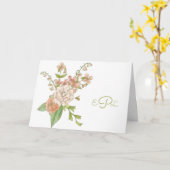 Lily van de vallei en Rozen Personal Stationery Kaart (Gele Bloem)