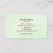 Lily van de vallei en Salon Visitekaartje (Achterkant)