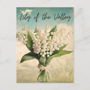 Lily van de Vallei Geboorte Maand Bloem Retro Briefkaart