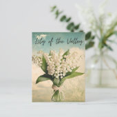 Lily van de Vallei Geboorte Maand Bloem Retro Briefkaart (Staand voorkant)