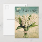 Lily van de Vallei Geboorte Maand Bloem Retro Briefkaart (Voorkant / Achterkant)