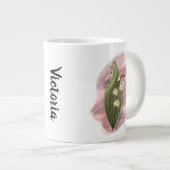 Lily van de Vallei Geluk Gepersonaliseerd Grote Koffiekop (Voorkant rechts)