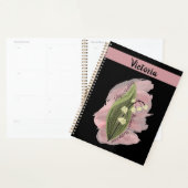 Lily van de Vallei Geluk Gepersonaliseerd Zwart Planner (Display)