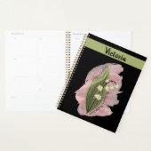 Lily van de Vallei Geluk Gepersonaliseerd Zwart Planner (Display)
