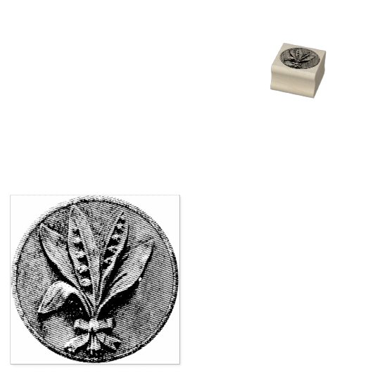 Lily van de vallei Gravure Rubberstempel (Gestempeld)