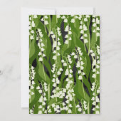 Lily van de vallei groen bruiloft kaart (Achterkant)